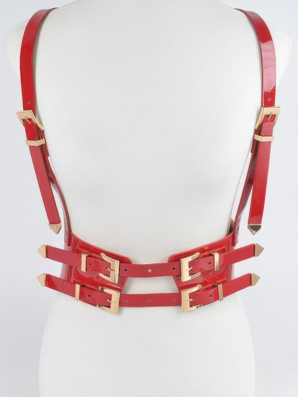 Plus Size Faux Leather Harness